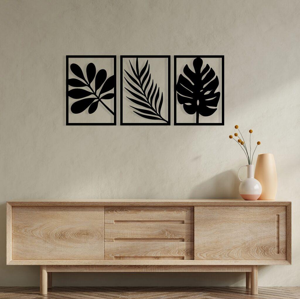 Wallity Zidna dekoracija Cincuenta, 104x46cm, Crna