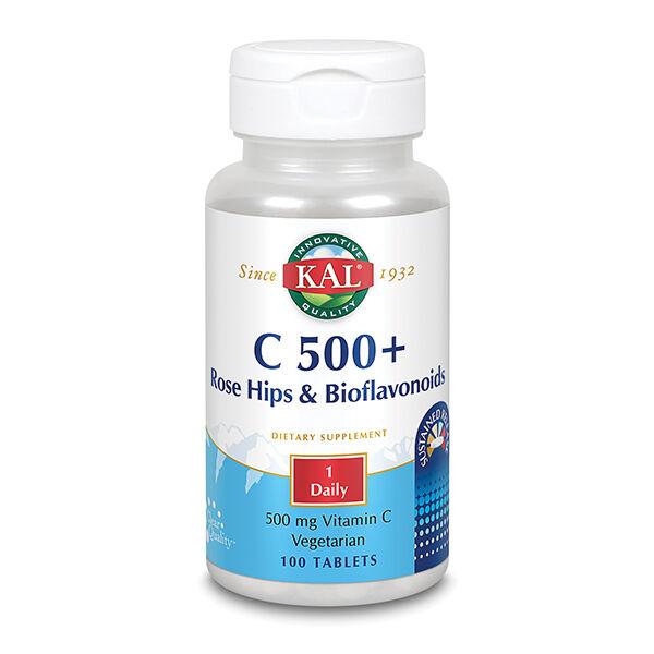 Kal Vitamin C 500 Rose hips & bioflavonoides, 100 tableta