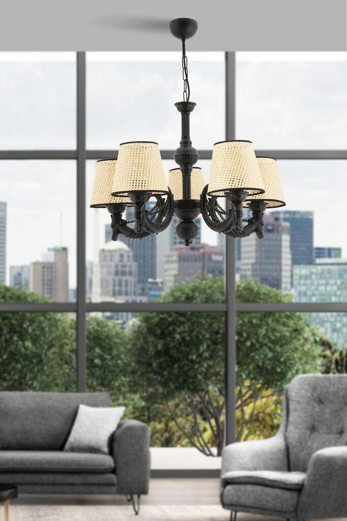 Opviq luster Fiona koralni lanac, 15x10x13cm, IP20, bež-crna