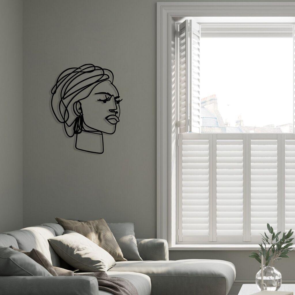 Wallity Zidna dekoracija Afro, 52,5x66cm, Crna