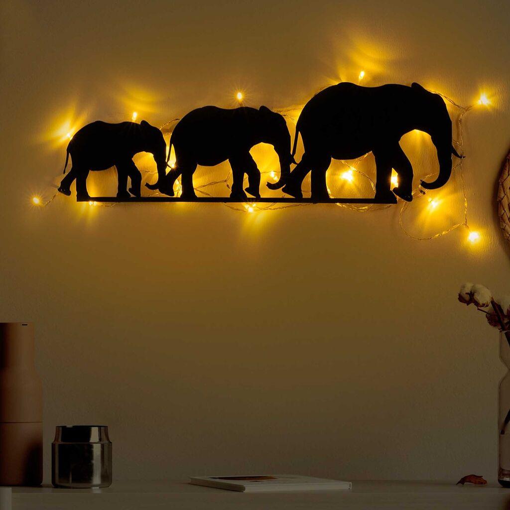 Wallity Zidna dekoracija Slon 070, 15x50cm, Crna