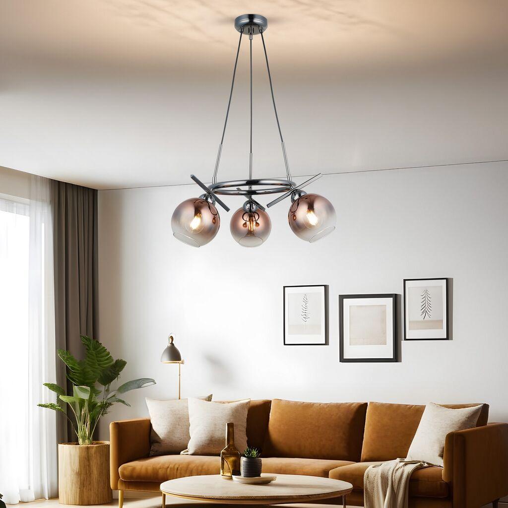 Opviq Luster Bena-87-03, O15, 12,5 cm, IP20 Bakreno-srebrna boja