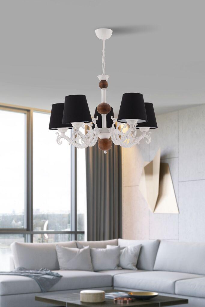 Opviq luster Fiona Wood, 15x10x13cm, IP20, crno-bijela