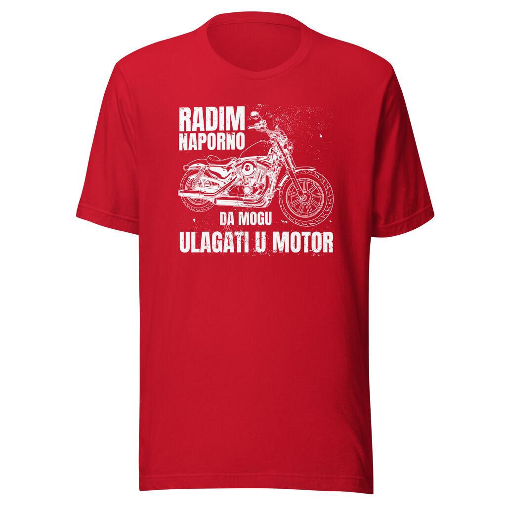 Goatees Muška majica Radim Naporno Da Mogu Ulagati U Motor, Crvena