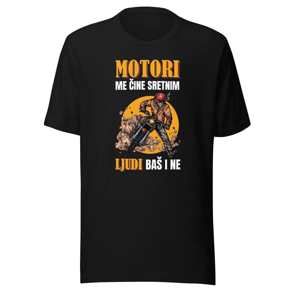 Goatees Muška majica Motori Me Čine Sretnim Ljudi Baš i Ne, Crna