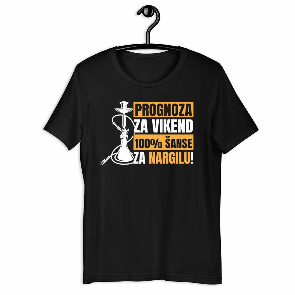 Goatees Ženska majica Prognoza za vikend - 100% šanse za nargilu, Crna