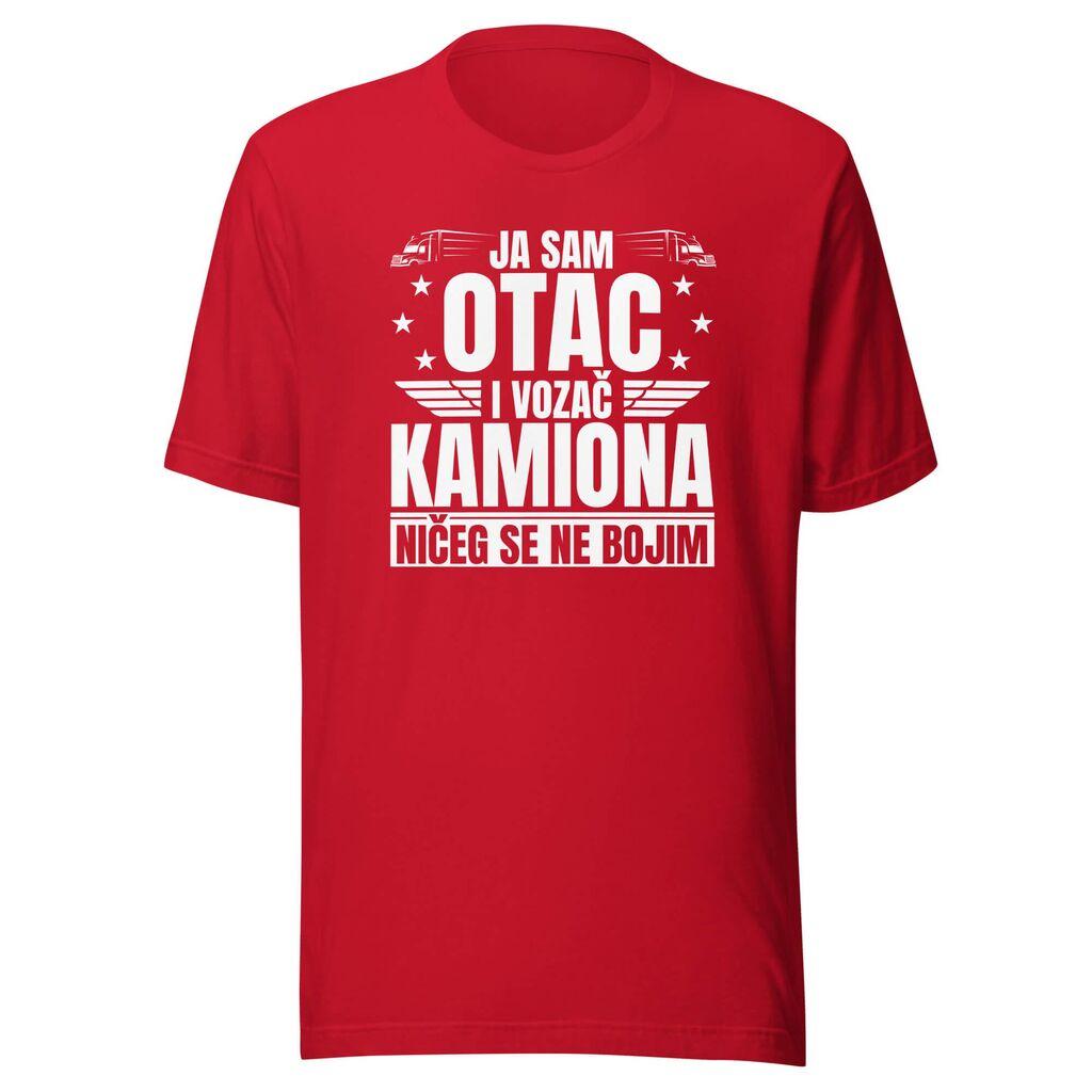 Goatees Muška majica Ja Sam Otac I Vozač Kamiona Ničeg Se Ne Bojim, Crvena