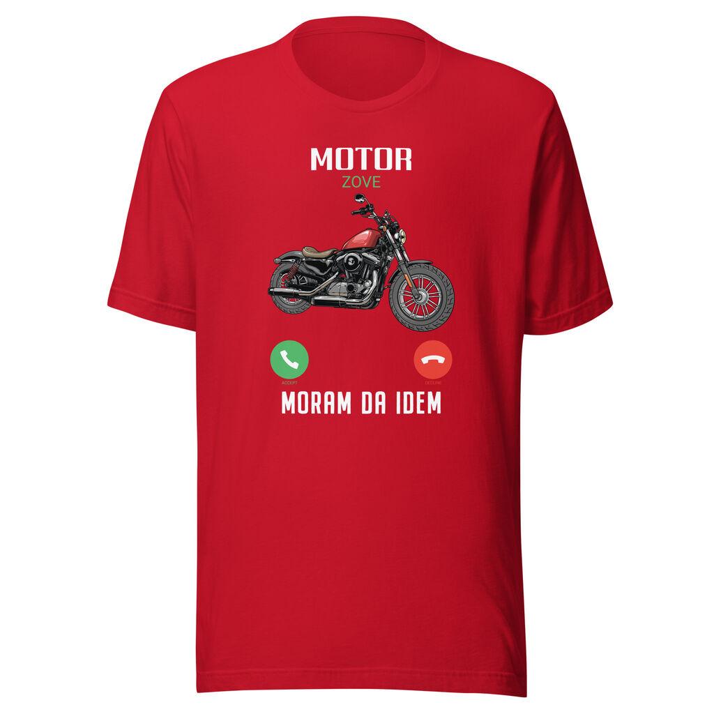 Goatees Muška majica Motor Zove Moram Da Idem, Crvena