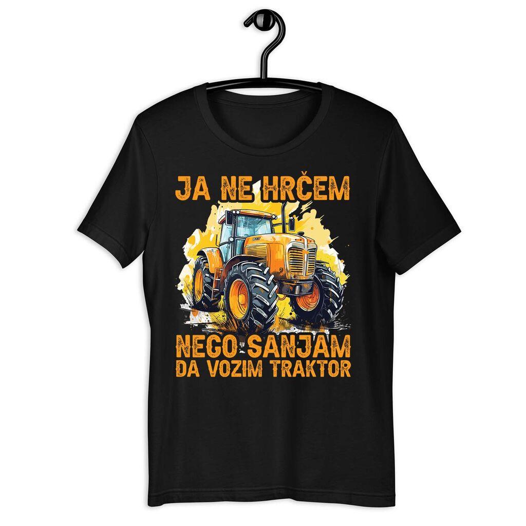 Goatees Muška majica Ja ne hrčem nego sanjam da vozim traktor, Crna