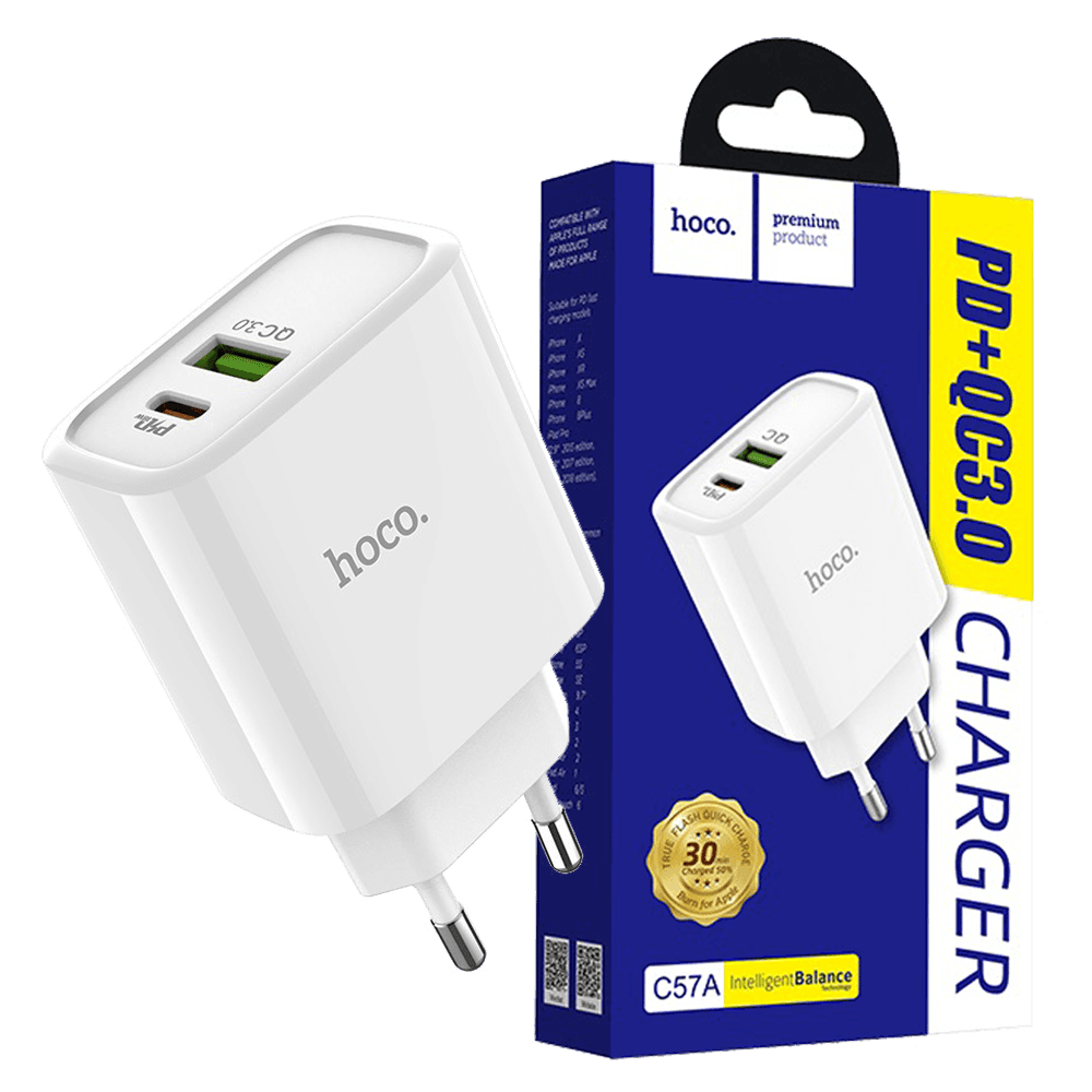 Hoco C57A Kućni punjač, 18W PD