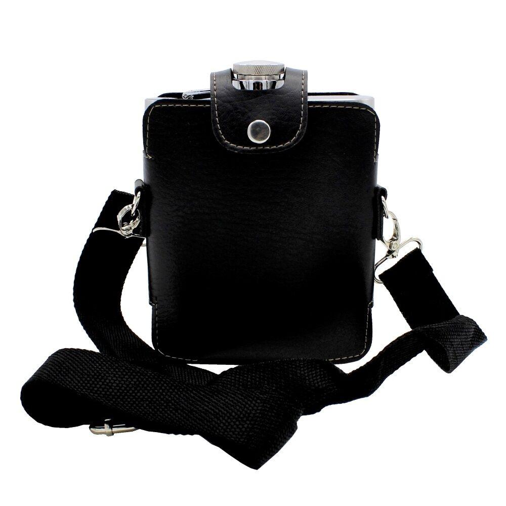 Ploska u kožnoj futroli 913-1344, Crna