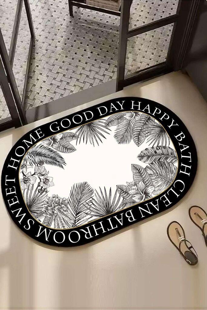 Prostirka za kupatilo L'essentiel Maison Carriera, 60x100 cm, Crna i bijela