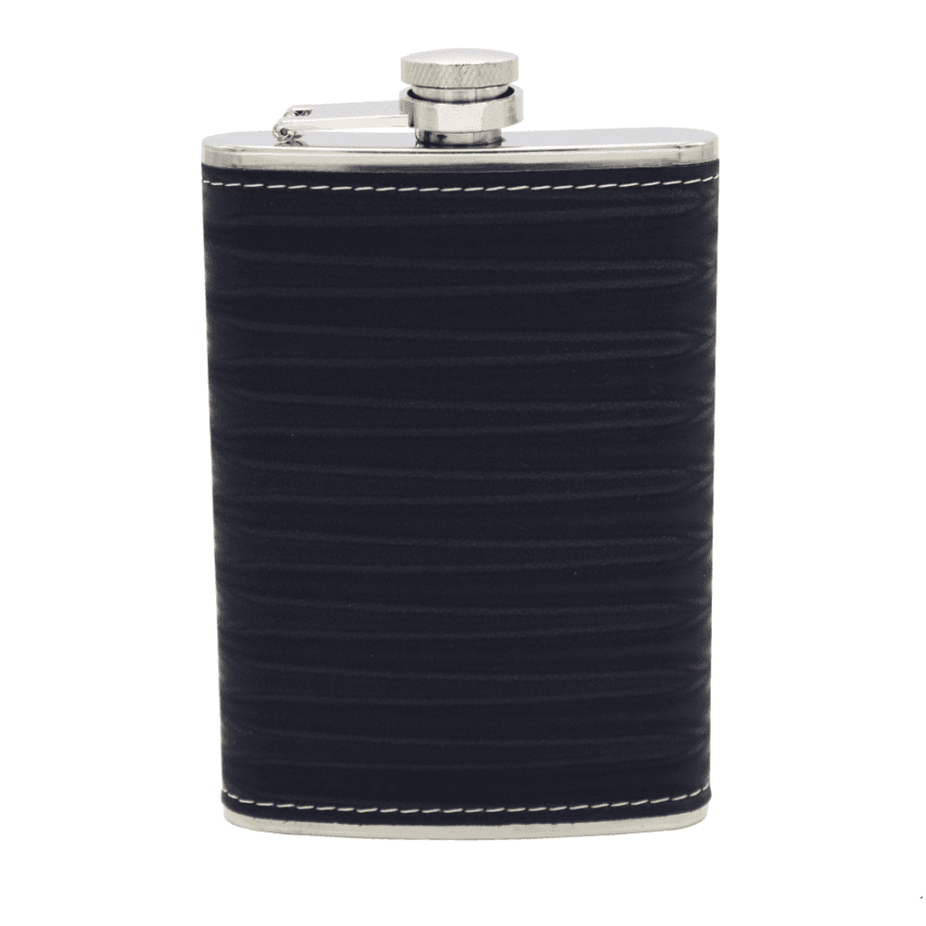 Pljoska, kožna, 270ml, Crna