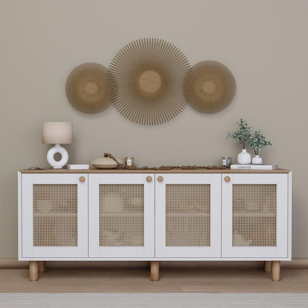 Hanah Home Konzolni sto Bohemian 1600-133, 180x75x40 cm, Orah-bijela