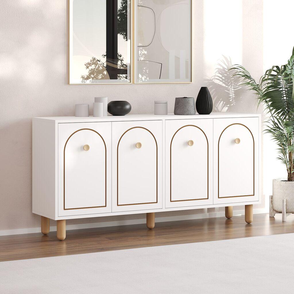 Hanah Home Konzolni sto Midmod, 150x73x36 cm, Bijela