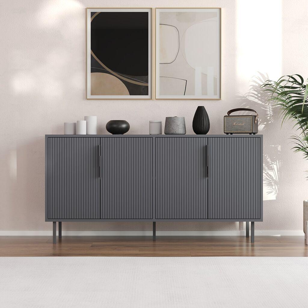 Hanah Home Konzolni sto Clara, 150x75x36 cm, Antracit