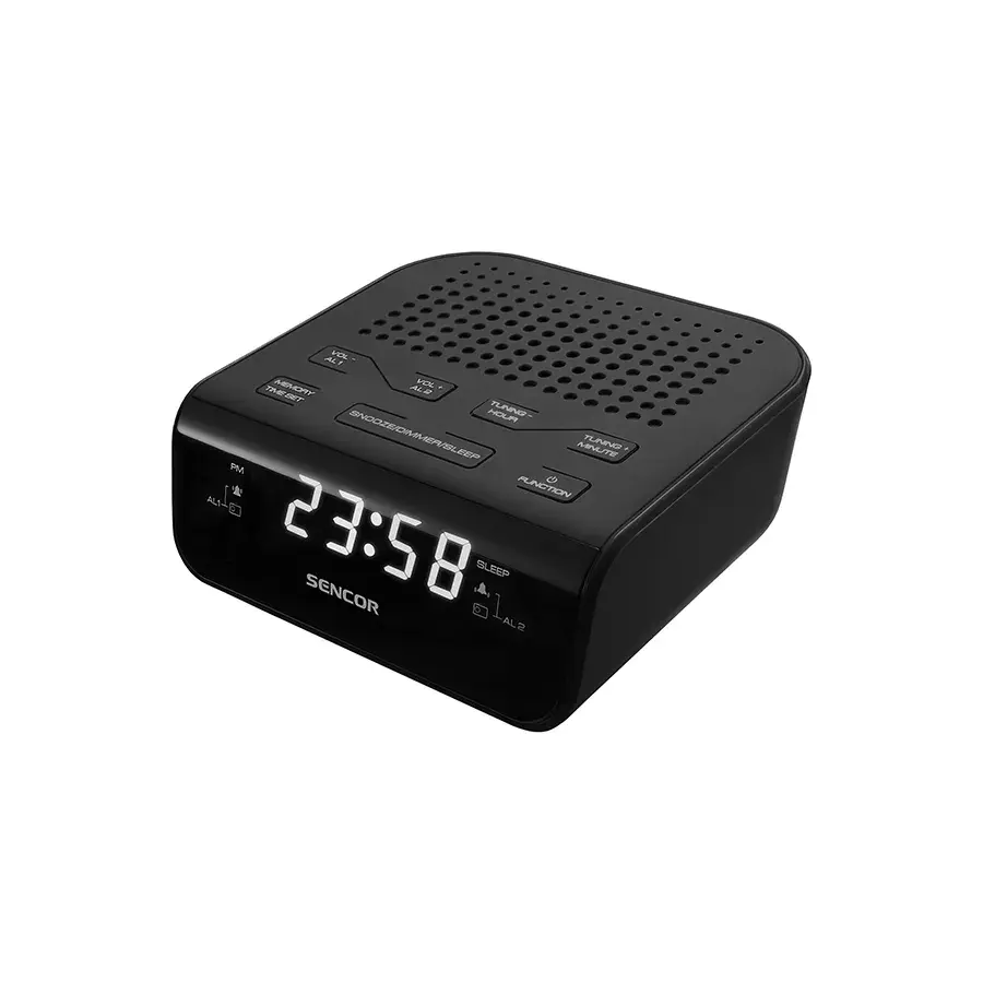 Sencor Radio sa satom i alarmom SRC 136 B, Crni