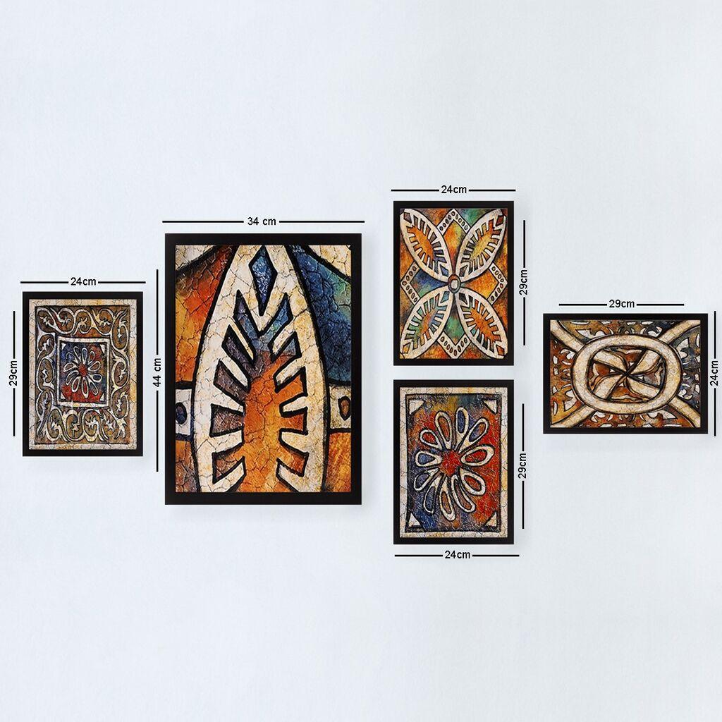 Wallity Ukrasna slika u okviru (5 komada) SET_057, Šareni