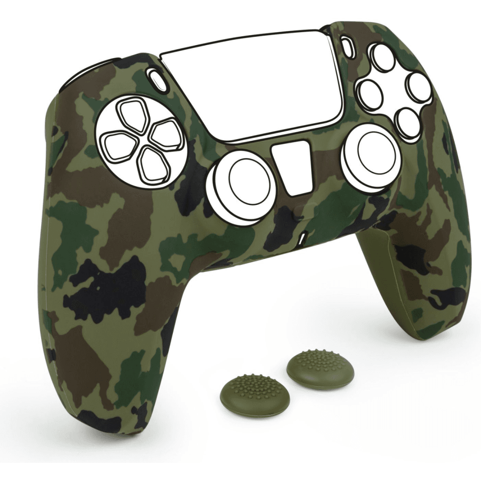 NACON Bigben zaštitna silikonska navlaka Cammo za Dualsense kontroler PS5, Zelena