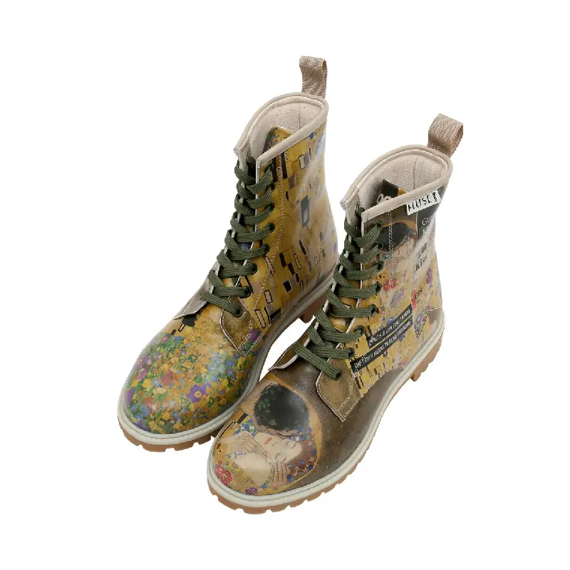 DOGO Gustav Klimt The Kiss Muse Design Ženske čizme, Žute