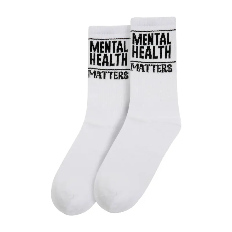 DOGO Mental Health Matters Unisex Socks Muške čarape, Bijele