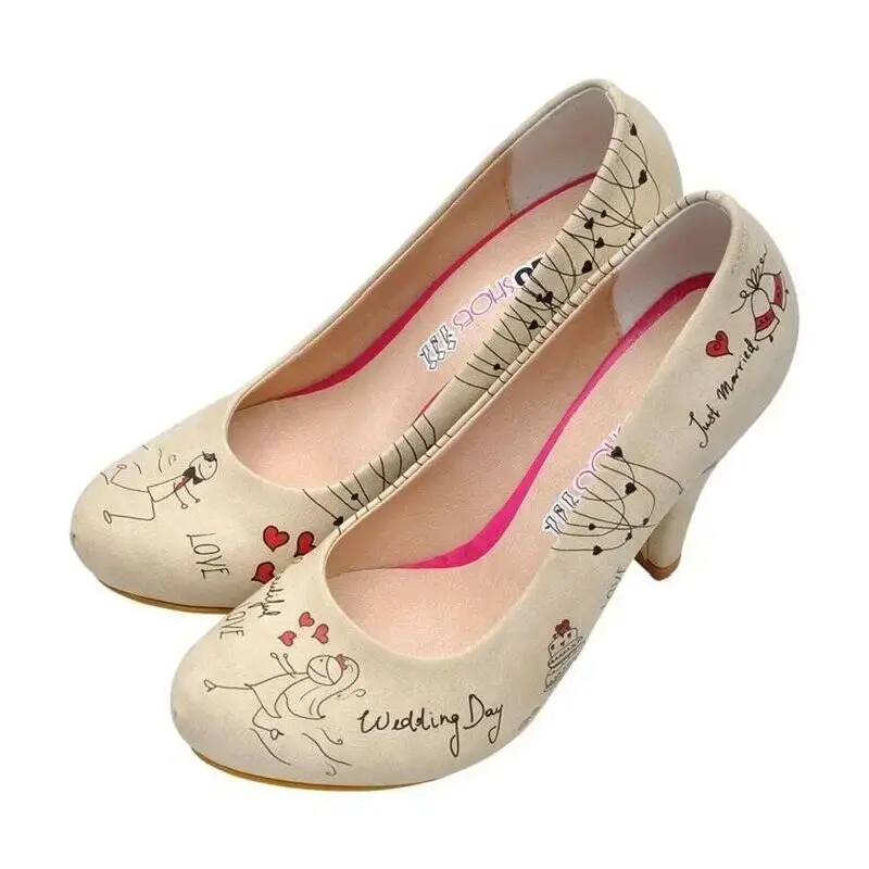 DOGO Just Married i Ženske cipele na štiklu, Bež