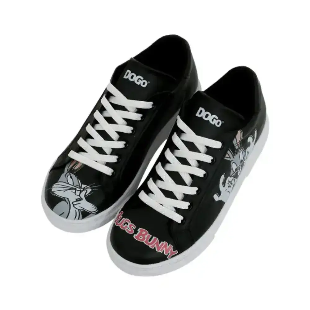 DOGO Ženske patike Bugs Bunny, Crno-Bijele