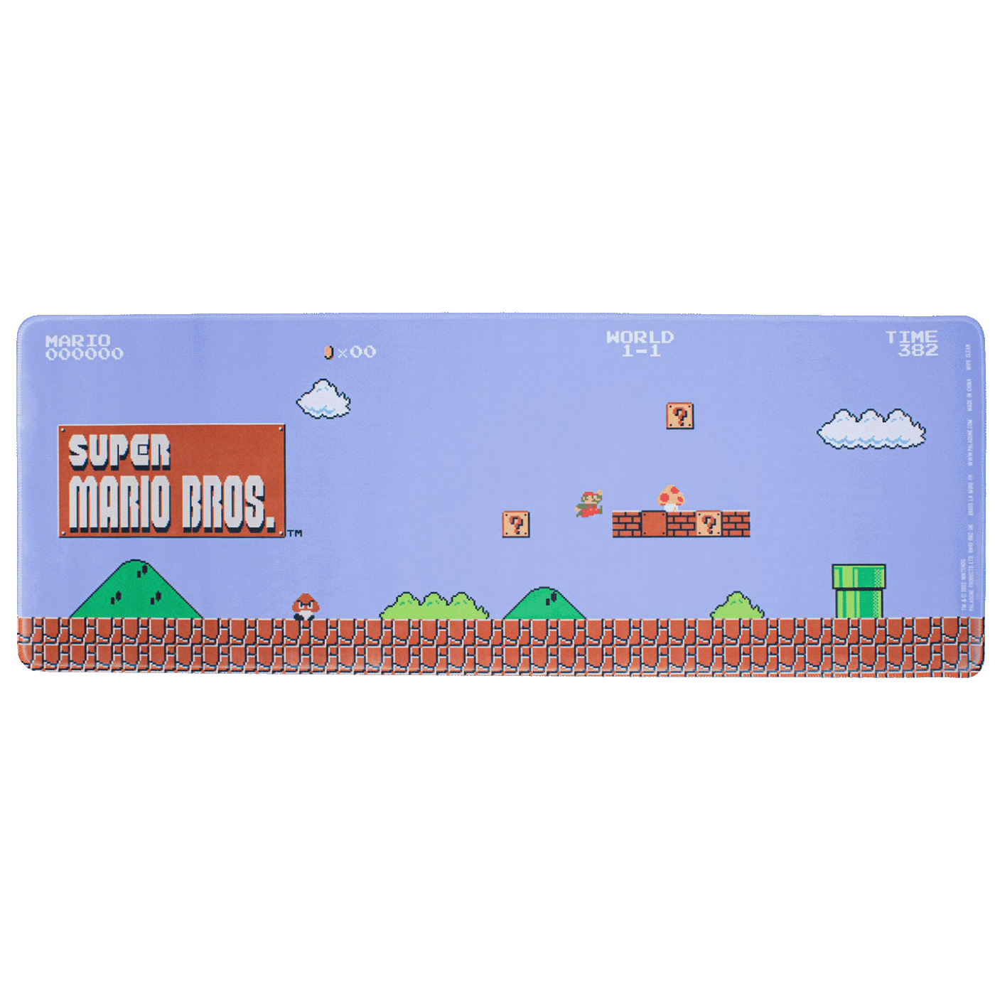 PALADONE Podloga za miš Super Mario, 30 x 80 cm, Plava