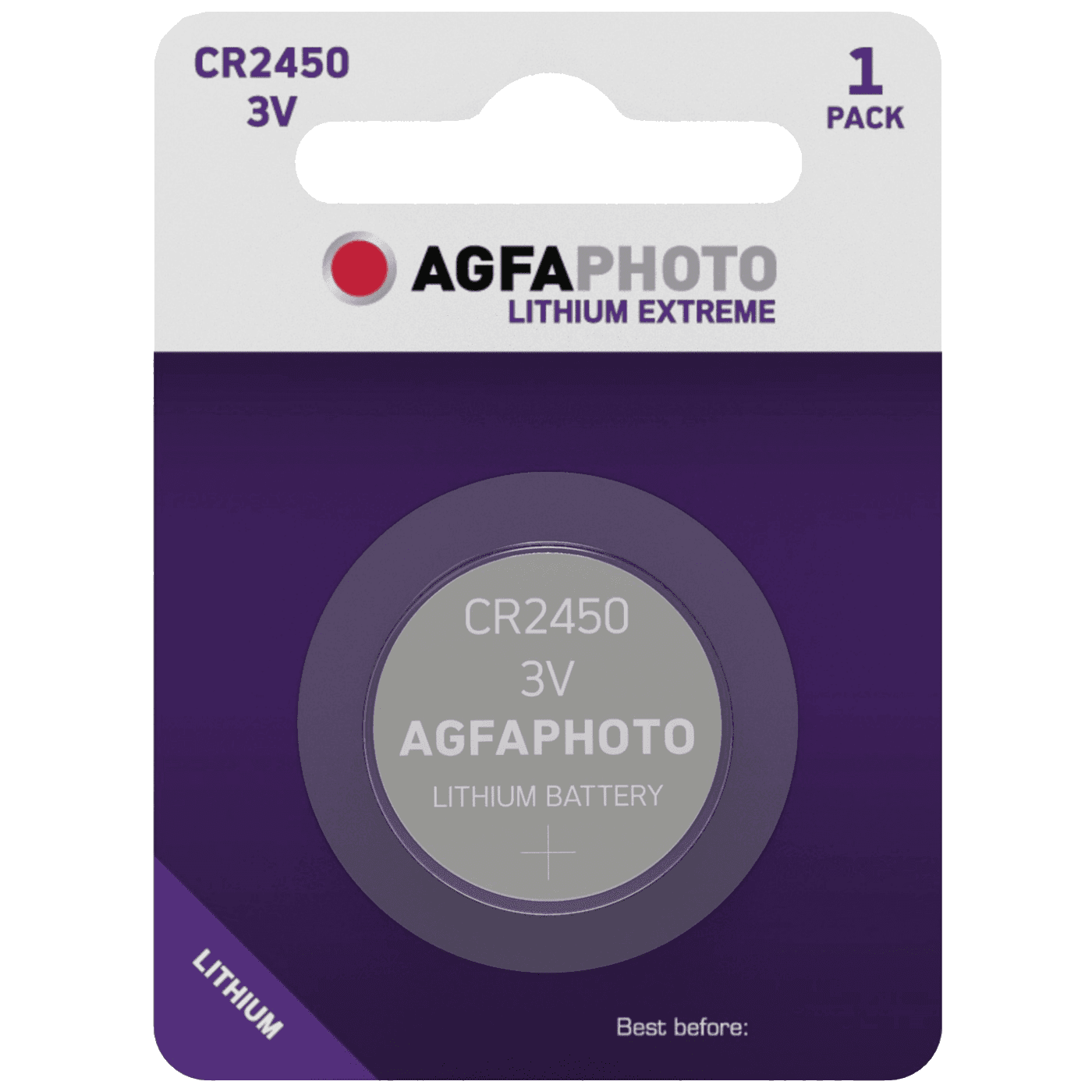AGFA Litijumska baterija CR2450 B1, 3V, Dugmasta, Blister 1 komad