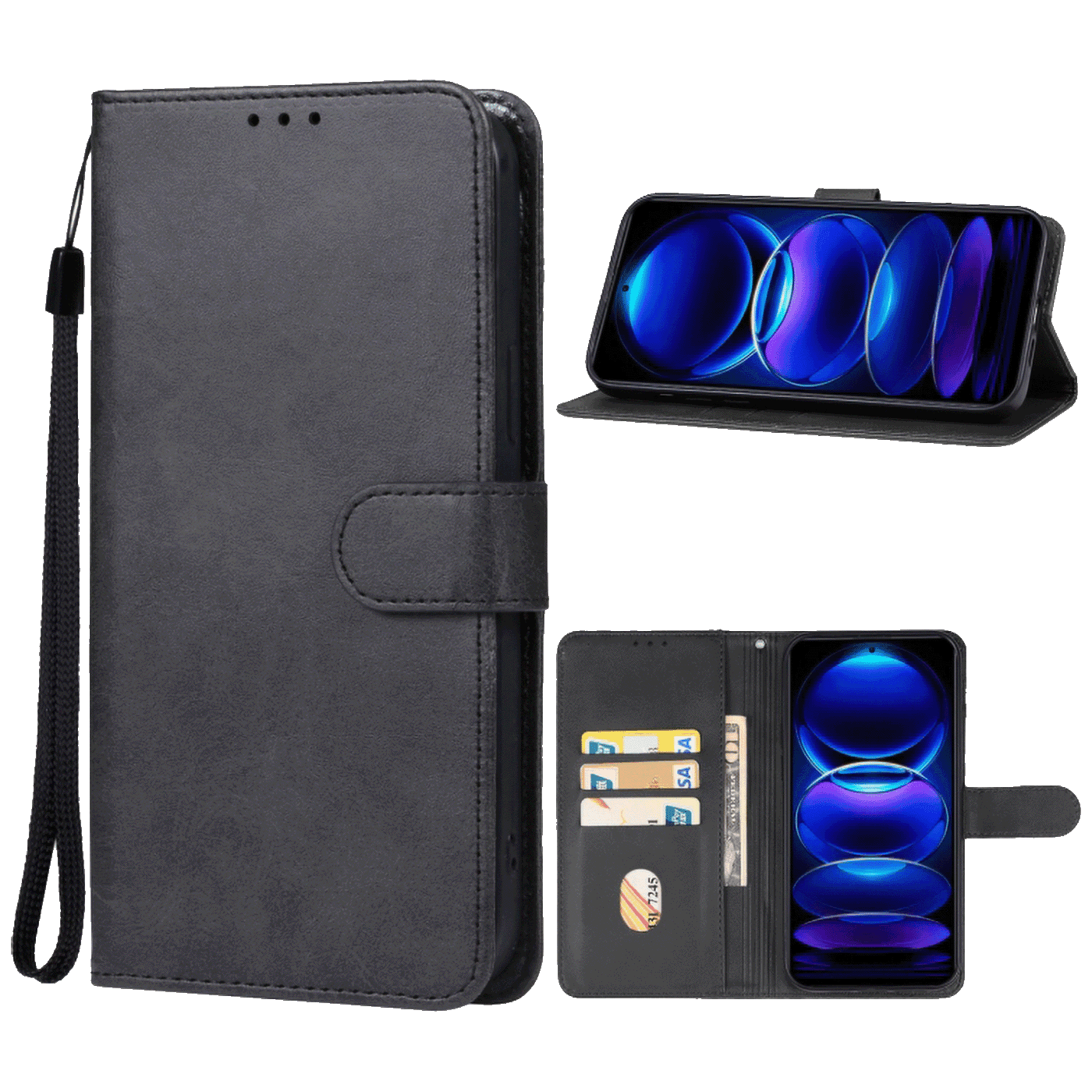 NN-SU Preklopna futrola za Redmi Note 13 Pro, Koža, Crna Redmi Note 13 Pro 5G Phone Case(Bl)