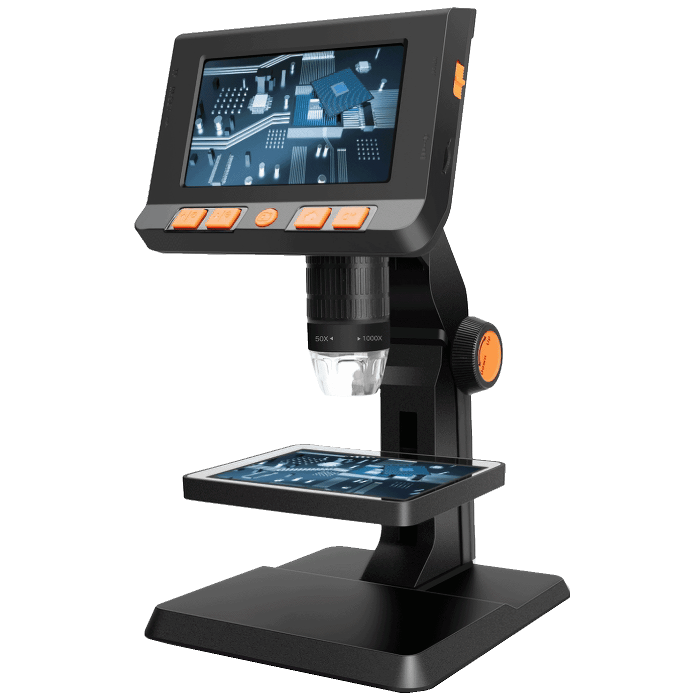 NN Stoni elektronski digitalni mikroskop P110 50X-1000X, Ekran od 4.3", Crni