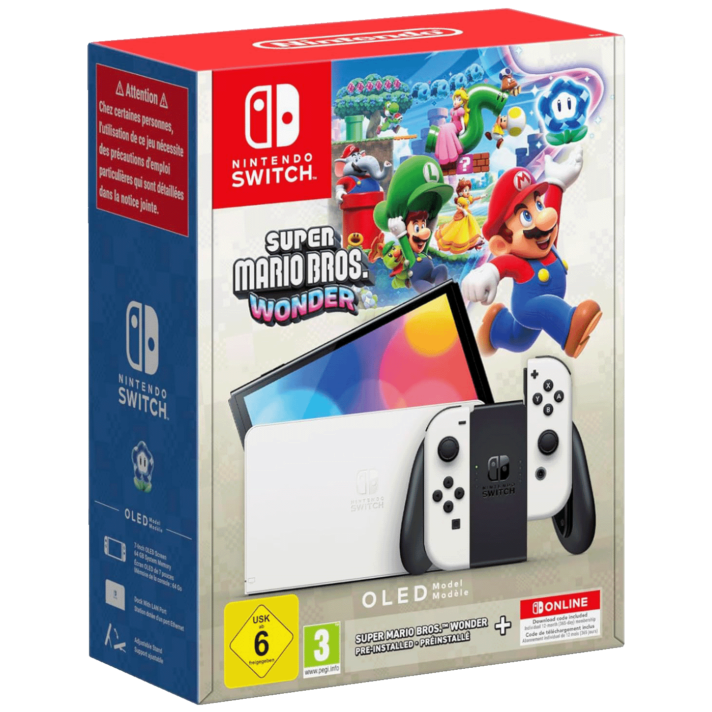 NINTENDO Igraća konzola Nintendo Switch+Super Mario Wonder+12NSO OLED