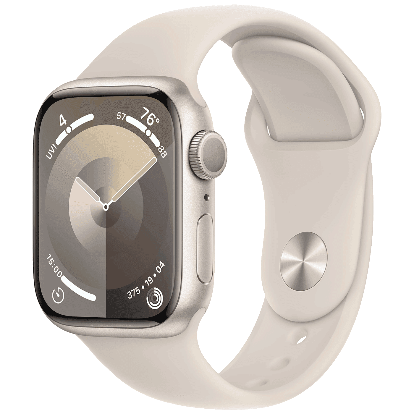 Apple Pametni sat Series 9, 1.69" LTPO OLED zaslon, Vodootporan BT, WiFi, GPS, 41mm, Bež