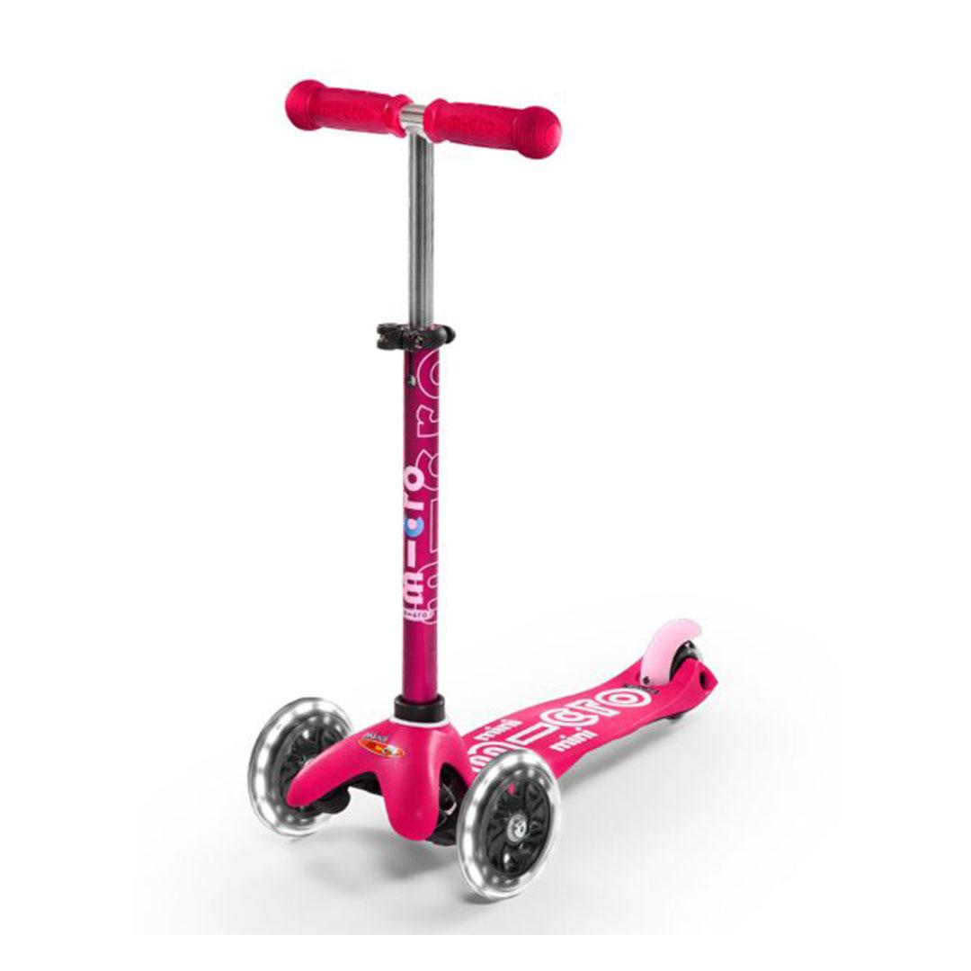 MICRO Mini Dječiji skuter, Deluxe LED, Roze