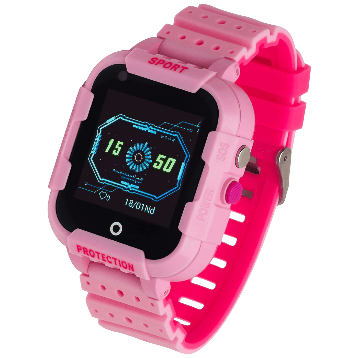 GARETT Pametni sat IP67 Garett Kids, 4G LTE, 1.4", WiFi, Bluetooth, Roze