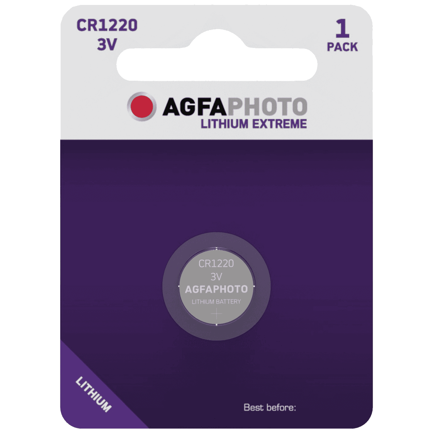 AGFA Litijumska baterija APCR1220, 3V, Dugmasta, Blister pak 1 komad