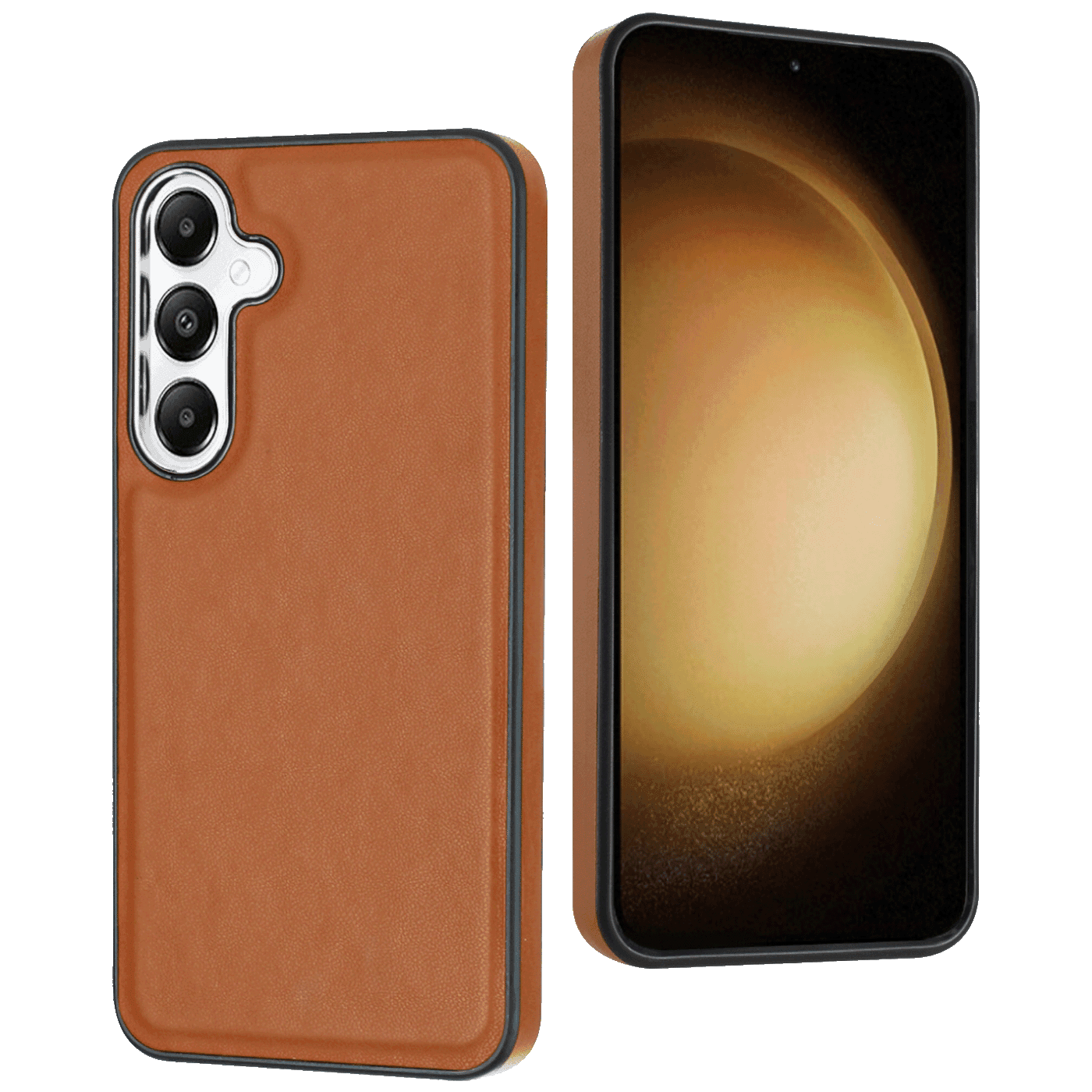 NN-SU Maska za Galaxy S24+, Koža, Smeđe boje