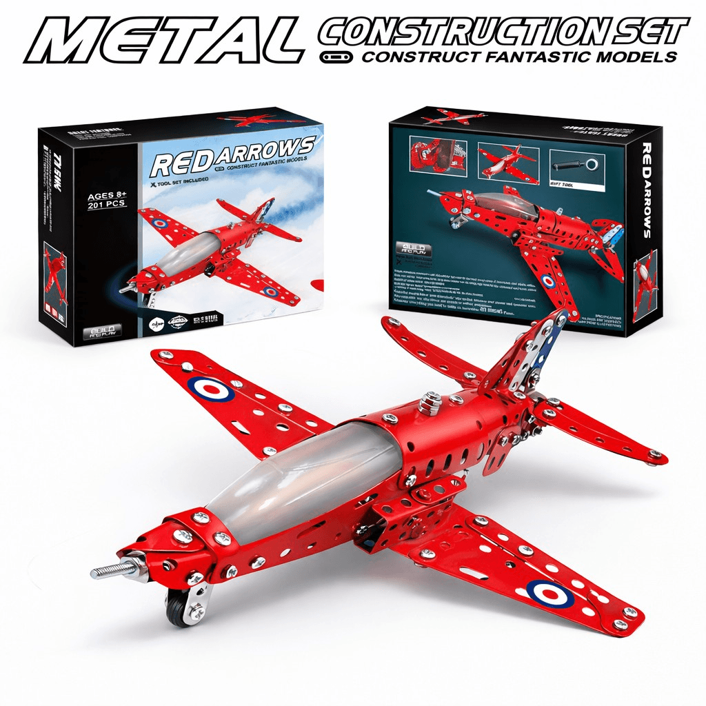 Metalni Građevinski Set Kocke Avion MKX866774