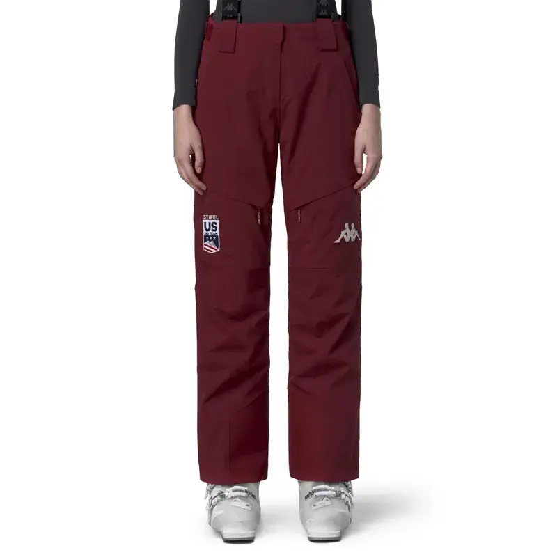 Kappa Ženske ski pantalone 6Cento 665C, Bordo