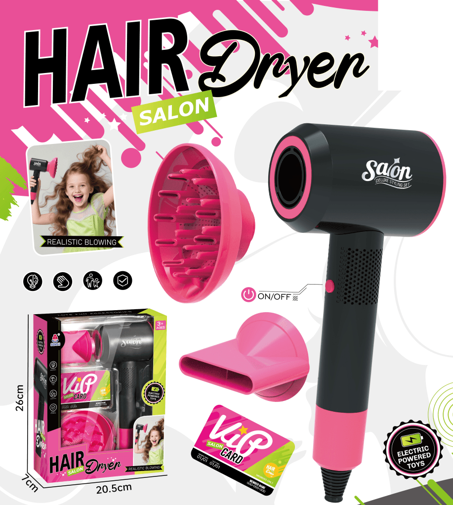 Električni Fen Frizerski Set MKX941906, Crno-crveni