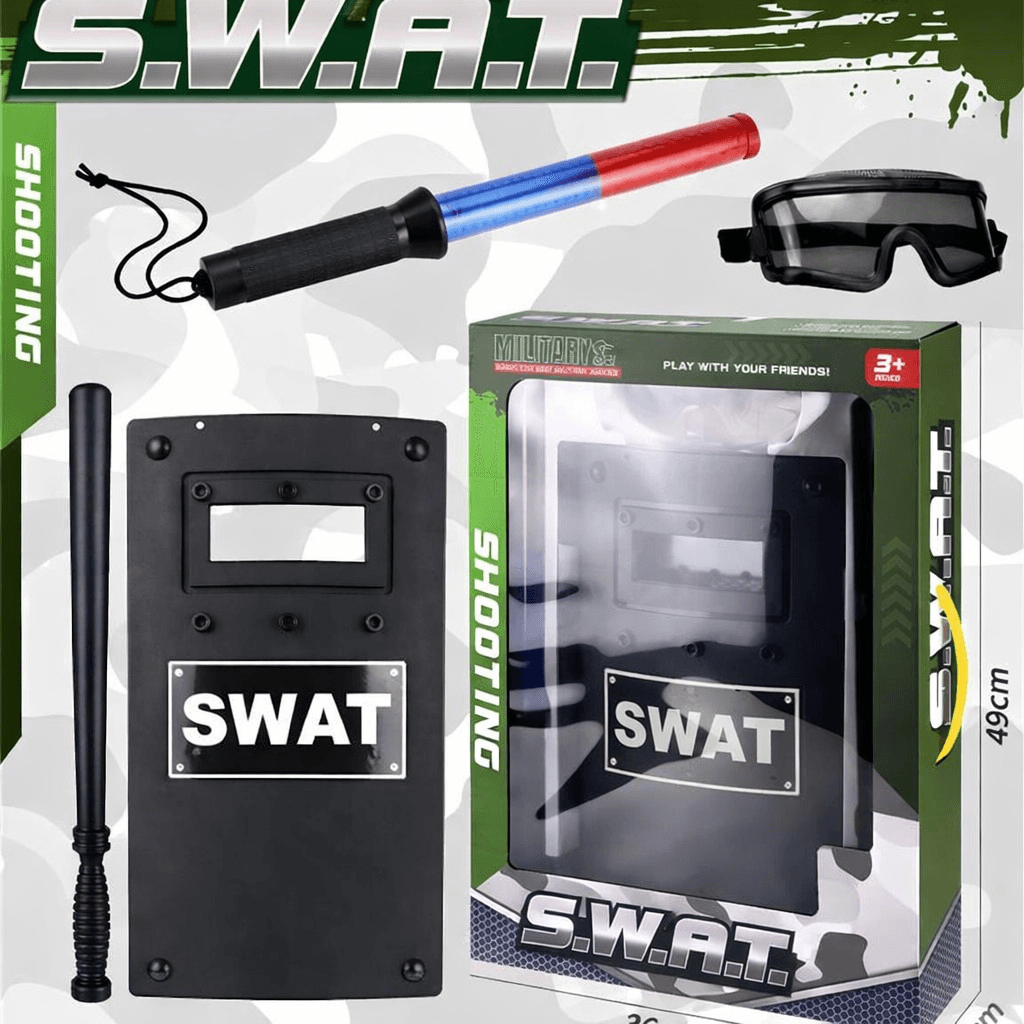 Štit s Naočalama Palicom Svjetlom i Komandnom Palicom MKX710147, 36x8, 2x49cm, Crni