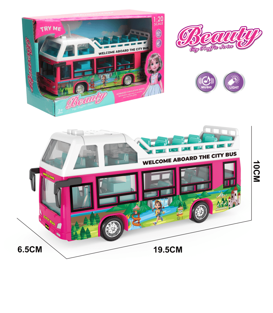 Školski Autobus 1:20 s Svjetlosnim Efektima MKX951293, 19x6x10cm, Šareni
