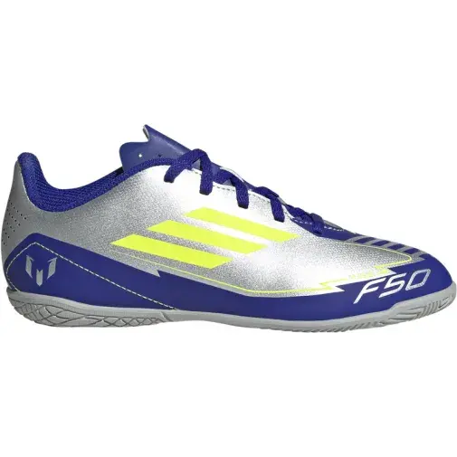 Adidas F50 Club IN J Messi patike za dječake, srebrno-plave