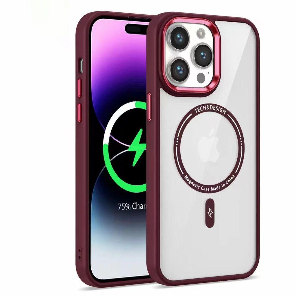Electro Magsafe maska za iPhone 15, Ljubičasta