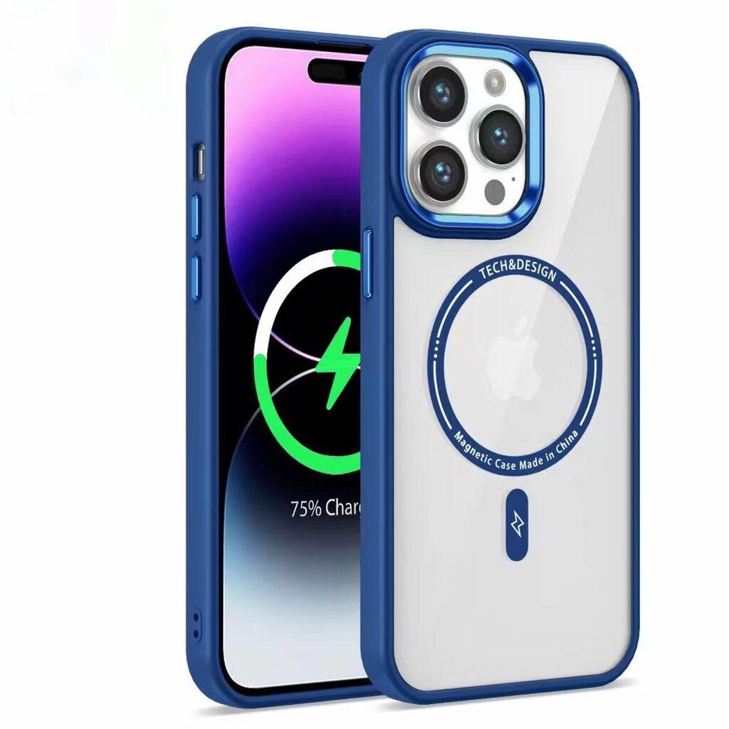 Electro Magsafe maska za iPhone 11, Tamnoplava