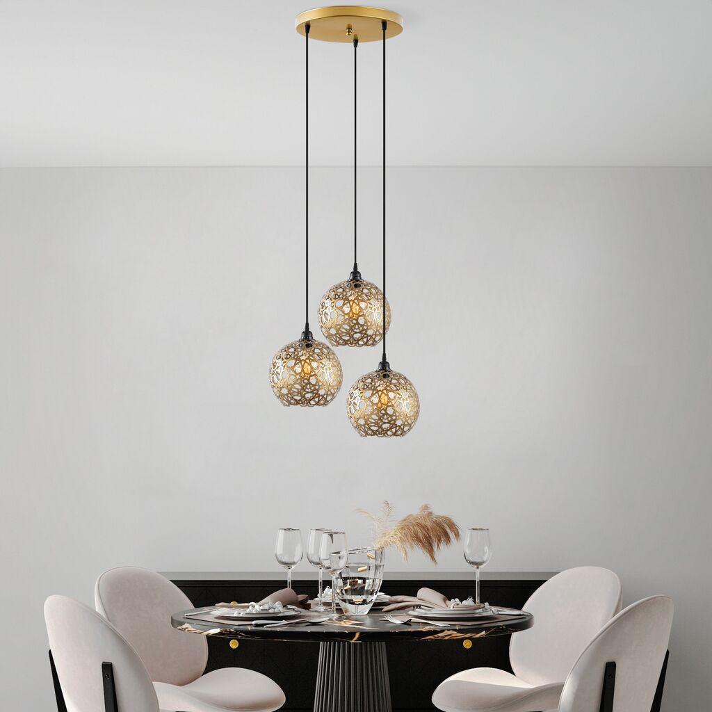 Opviq Luster Selcuklu-Mr-787-1, 37x37x117cm, IP20, Zlatna boja