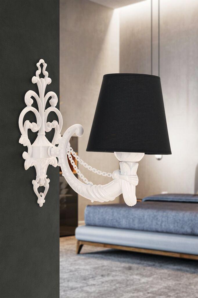 Opviq Zidna lampa Gloria, 15x10x13cm, IP20, Crno-bijela boje