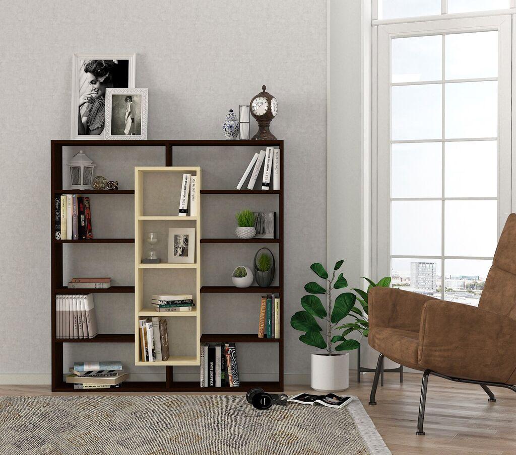 Hanah Home Bookshelf Ample, 125x135.7x22 cm, Hrast