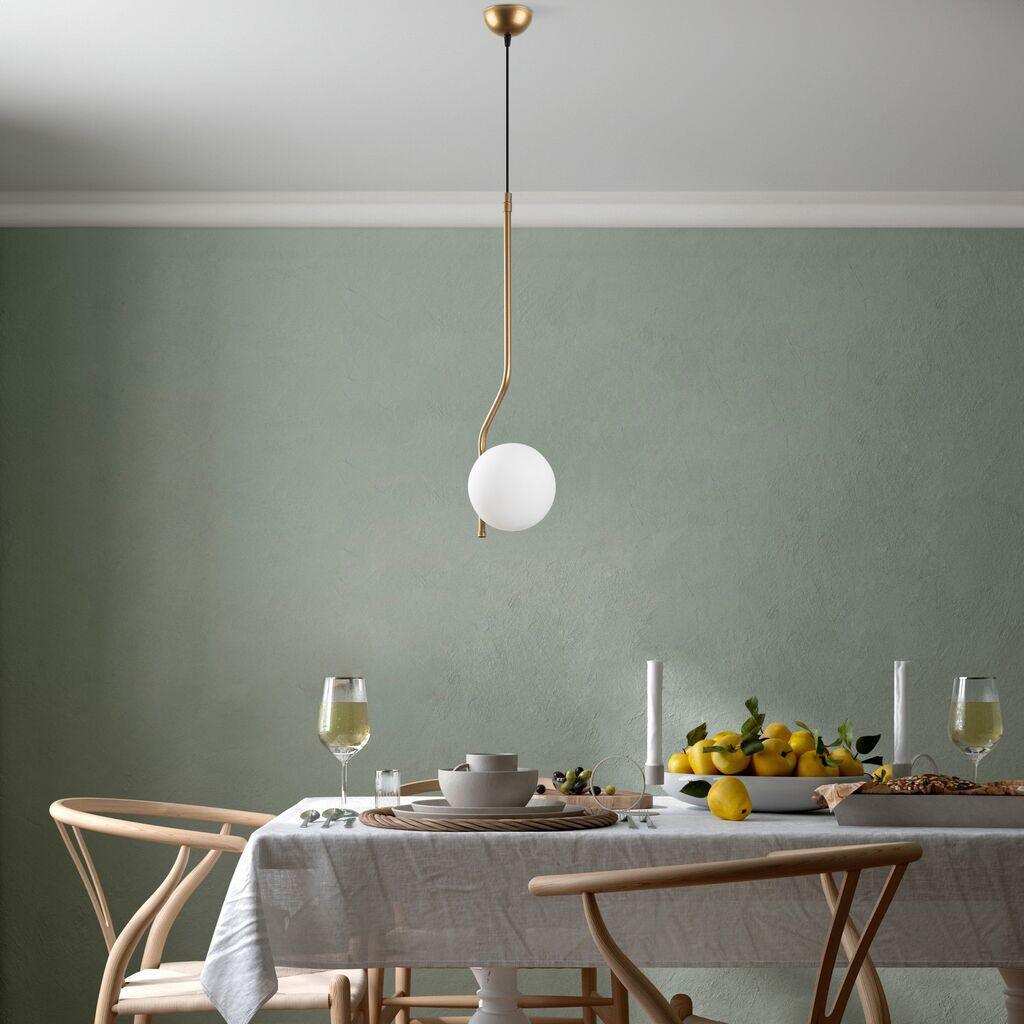 Opviq Luster Tulip-13819, 15cm, IP20, Bijelo-zlatna boja