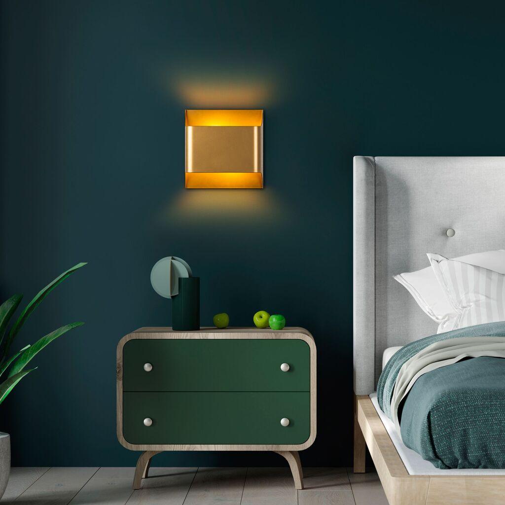 Opviq Zidna lampa Bera-15302, 25x25x11cm, IP20, Zlatna boja